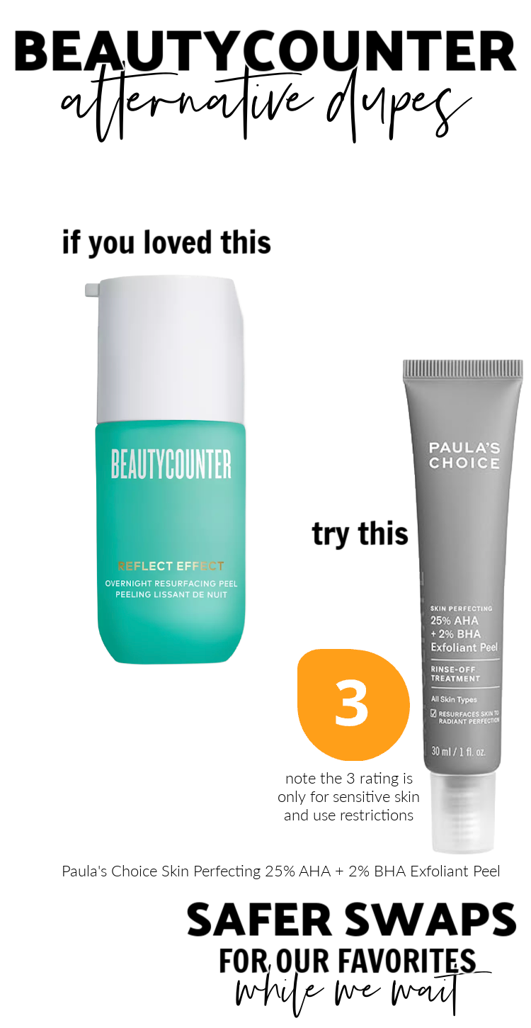 Beautycounter Swaps Alternative Dupes Overnight Resurfacing Peel