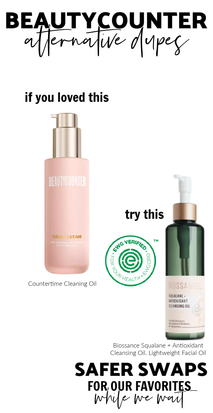 Beautycounter Safer Swaps Alternative Dupes Countertime Cleansing Oil
