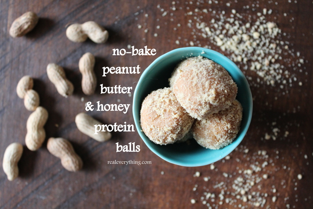 peanut butter honey balls on real everything