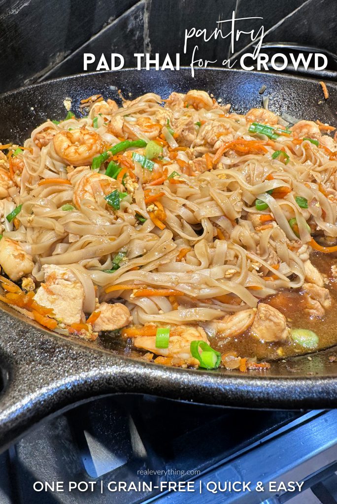 pantry pad thai for a crowd recipe realeverything