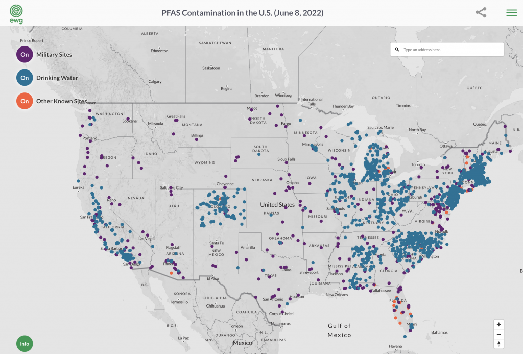 PFAS Contamination Map