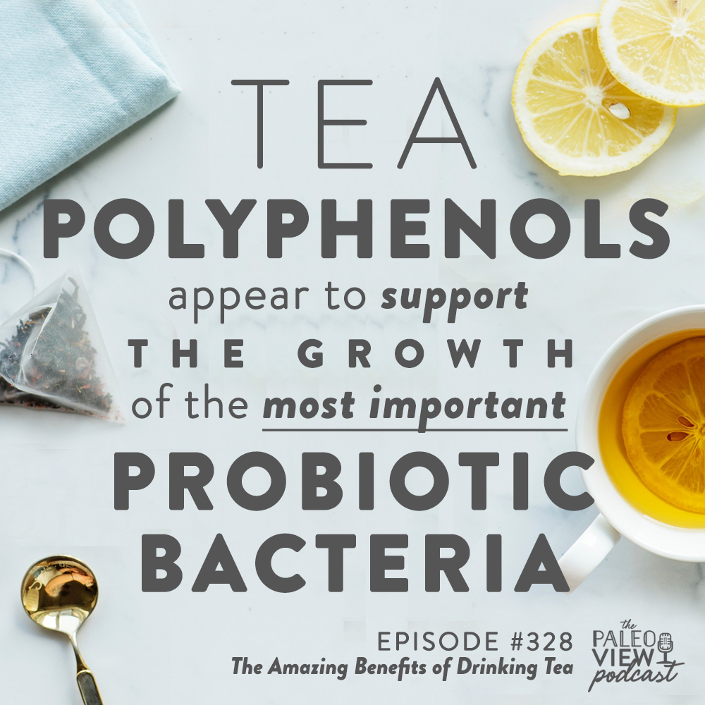 Tea polyphenols appear to support the growth of the most important probiotic bacteria